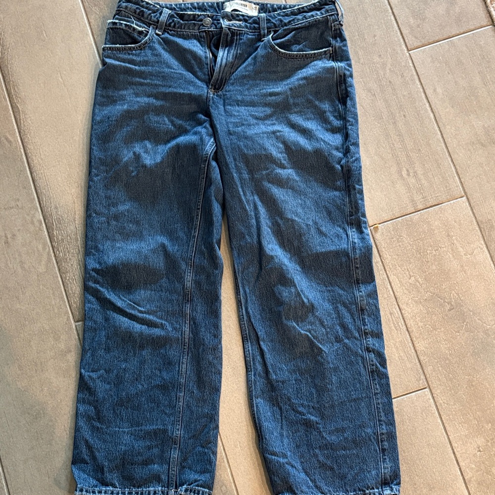 Hollister Classic Dark Blue Straight Leg Jeans